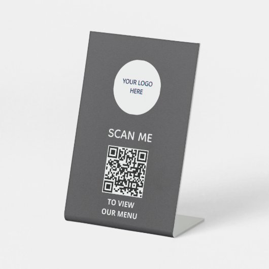 Schild "Pedestelle" - QR-Menü-Anzeige (Vorderseite)