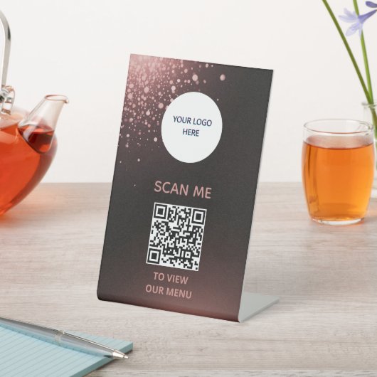 Schild "Pedestelle" - QR-Menü-Anzeige (In SItu)