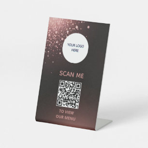 Schild "Pedestelle" - QR-Menü-Anzeige
