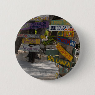 Schild Pfosten Rum Point Grand Cayman Button