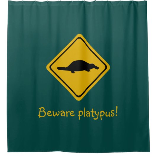 Schild Platypus - Duschvorhang (Vorderseite)