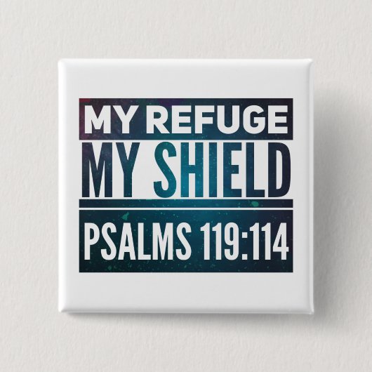 Schild-Quadrat-Button Button (Vorderseite)