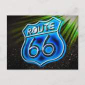 Schild Route 66 Postkarte (Vorderseite)