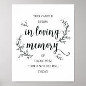 Schild "Rustic Vines Wedding Memorial" (CANDLE) (Vorne)