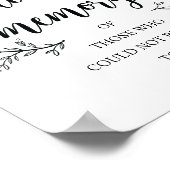 Schild "Rustic Vines Wedding Memorial" (Laterne) (Ecke)