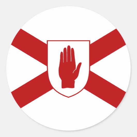 Schild "Saint Patrick's for Northern Ireland" Runder Aufkleber (Vorderseite)