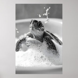 Schild Schildkröte Schaumbad, Lustige Badezimmer-T