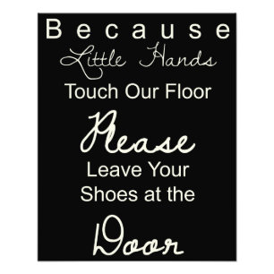 Schild Schuhe Ausziehen