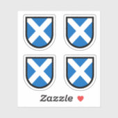 Schild St. Andrew - 4 hoch - Contour Cut Aufkleber (Blatt)