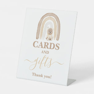 Schild "Teddy Bear Cards and Gifts"