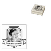 Schild und Band Individuelle Name und Foto Gummistempel (Stempel)