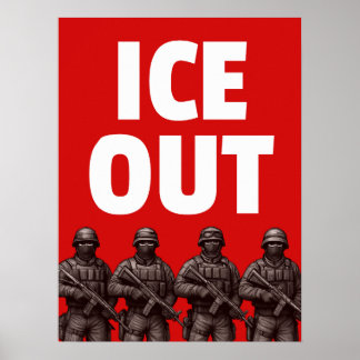 Schild und Download für ICE OUT-Plakat,