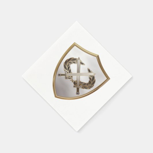 Schild und Schwerter Serviette (Ecke)