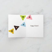 Schild von Hamantaschen Purim Karte (Innenseite)