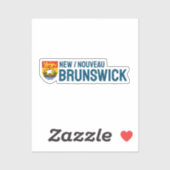 Schild von New Brunswick, Kanada Aufkleber (Blatt)