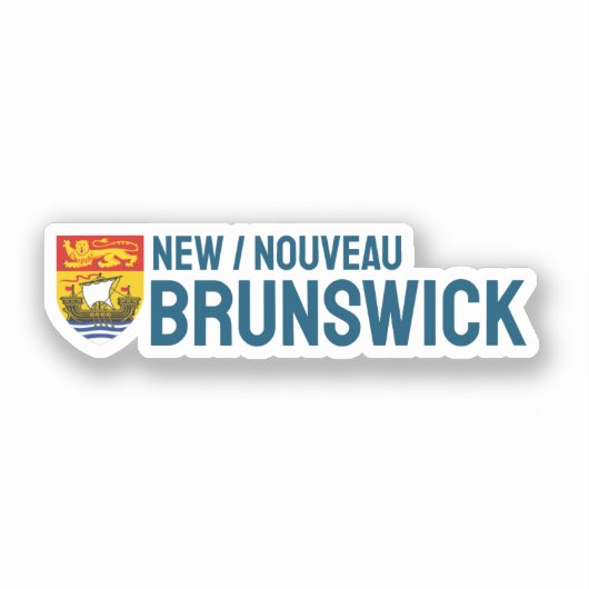 Schild von New Brunswick, Kanada Aufkleber (Vorderseite)