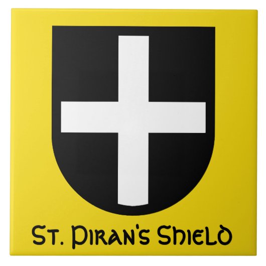 Schild von St. Piran Fliese (Vorderseite)