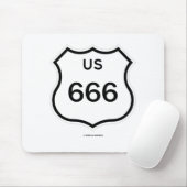 Schild-Zeichen US-Weg-666 (Transport-Zeichen) Mousepad (Mit Mouse)