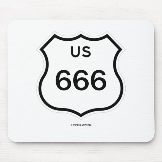 Schild-Zeichen US-Weg-666 (Transport-Zeichen) Mousepad (Vorne)