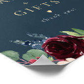 Schild zu rustikalen Burgunder- und Seestreitkarte (Ecke)