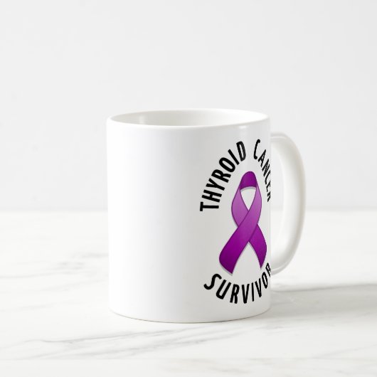 Schilddrüse-Krebs-Überlebend-Tasse Kaffeetasse (VorderseiteRechts)