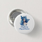 Schilddrüsen-Bewusstsein Hashtags-Foto-Halter Button (Vorne & Hinten)