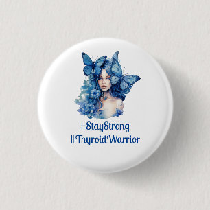 Schilddrüsen-Bewusstsein Hashtags-Foto-Halter Button