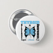 Schilddrüsenkrankheit Butterfly Sensibilisierung Button (Vorne & Hinten)