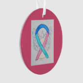 Schilddrüsenkrebs-Bewusstsein Band-Engel-Ornamente Ornament (Vorderseite)