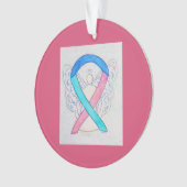 Schilddrüsenkrebs-Bewusstsein Band-Engel-Ornamente Ornament (Vorderseite)