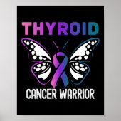 Schilddrüsenkrebs-Bewusstsein Butterfly Poster (Vorne)