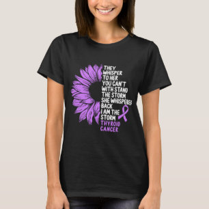 Schilddrüsenkrebs Bewusstsein Lila Band des Sturm T-Shirt
