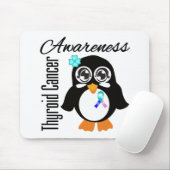 Schilddrüsenkrebs-Bewusstsein Pinguin Mousepad (Mit Mouse)