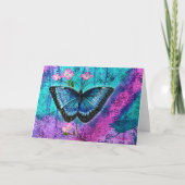 Schilddrüsenkrebs-Bewusstsein Schmetterling-Mittei Dankeskarte (Vorderseite)