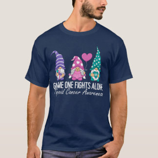 Schilddrüsenkrebs-Bewusstseins-Schleife-Gnome-Unte T-Shirt