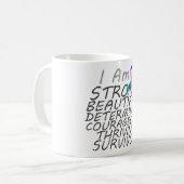Schilddrüsenkrebs bin ich starker Überlebender Kaffeetasse (Vorderseite Links)