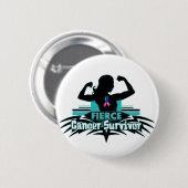 Schilddrüsenkrebs Bruce Cancour Survivor Button (Vorne & Hinten)