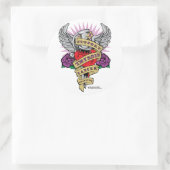 Schilddrüsenkrebs-Dagger Runder Aufkleber (Tasche)