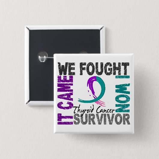 Schilddrüsenkrebs des Überlebend-5 Button (Vorne & Hinten)