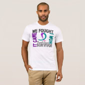Schilddrüsenkrebs des Überlebend-5 T-Shirt (Vorne ganz)