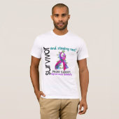 Schilddrüsenkrebs des Überlebend-9 T-Shirt (Vorne ganz)