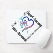 Schilddrüsenkrebs Glaube Hoffnung Liebe Schmetterl Mousepad (Mit Mouse)