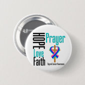 Schilddrüsenkrebs Hoffnung Liebe Glaubensgebet Kre Button (Vorne & Hinten)