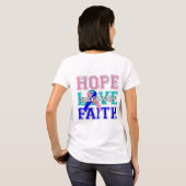 Schilddrüsenkrebs Hoffnung Liebe Glaubenssympe T-Shirt (Schwarz voll)
