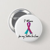 Schilddrüsenkrebs I ABNUTZUNGS-SCHILDDRÜSE-BAND Button (Vorne & Hinten)