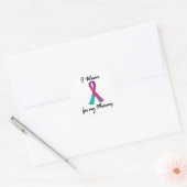 Schilddrüsenkrebs I TRAGE THYROID RIBBON 1 MOMY Runder Aufkleber (Umschlag)