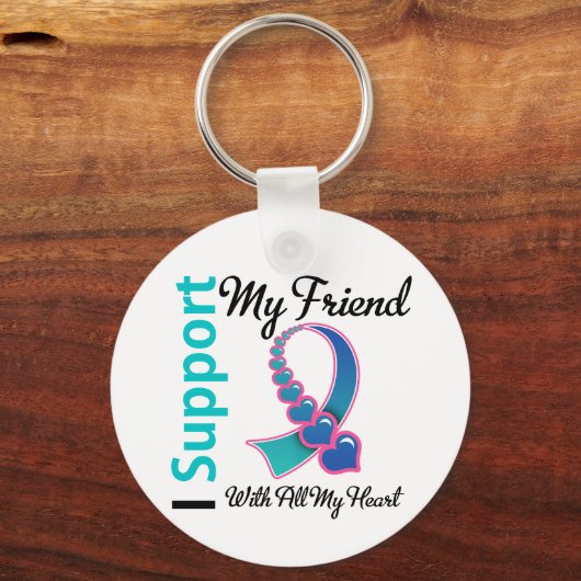 Schilddrüsenkrebs - ich unterstütze meinen Freund Schlüsselanhänger (Vorderseite)
