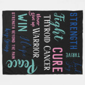 Schilddrüsenkrebs-Krieger Fleecedecke (Vorderseite (Horizontal))