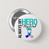 Schilddrüsenkrebs MEIN HERO MEIN VATER IMMER Button (Vorne & Hinten)