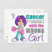 Schilddrüsenkrebs mit falscher Girl.png Postkarte (Vorne/Hinten)